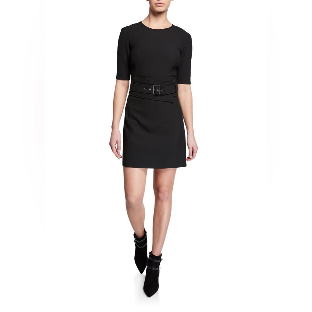 NWOT VERONICA BEARD Nora Short 1/2-Sleeve Belted Dress Size 0